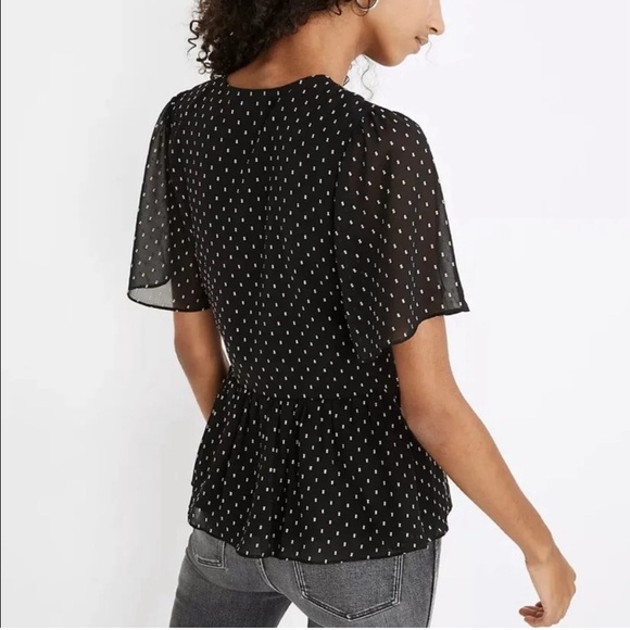 Madewell Flutter Sleeve Wrap Top - Picture 2 of 6